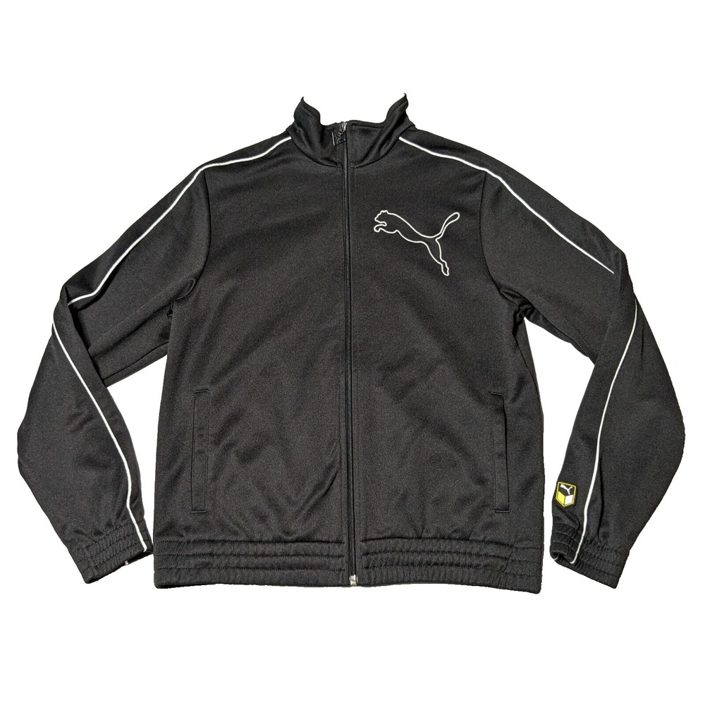 PUMA PREMIUM PERFORMANCE Men Small Cotton Blend Black Track Jacket